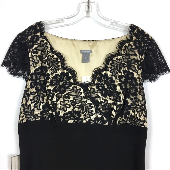 NWT Ann Taylor Black Lace Dress Short Sleeve - Picture 2 of 7